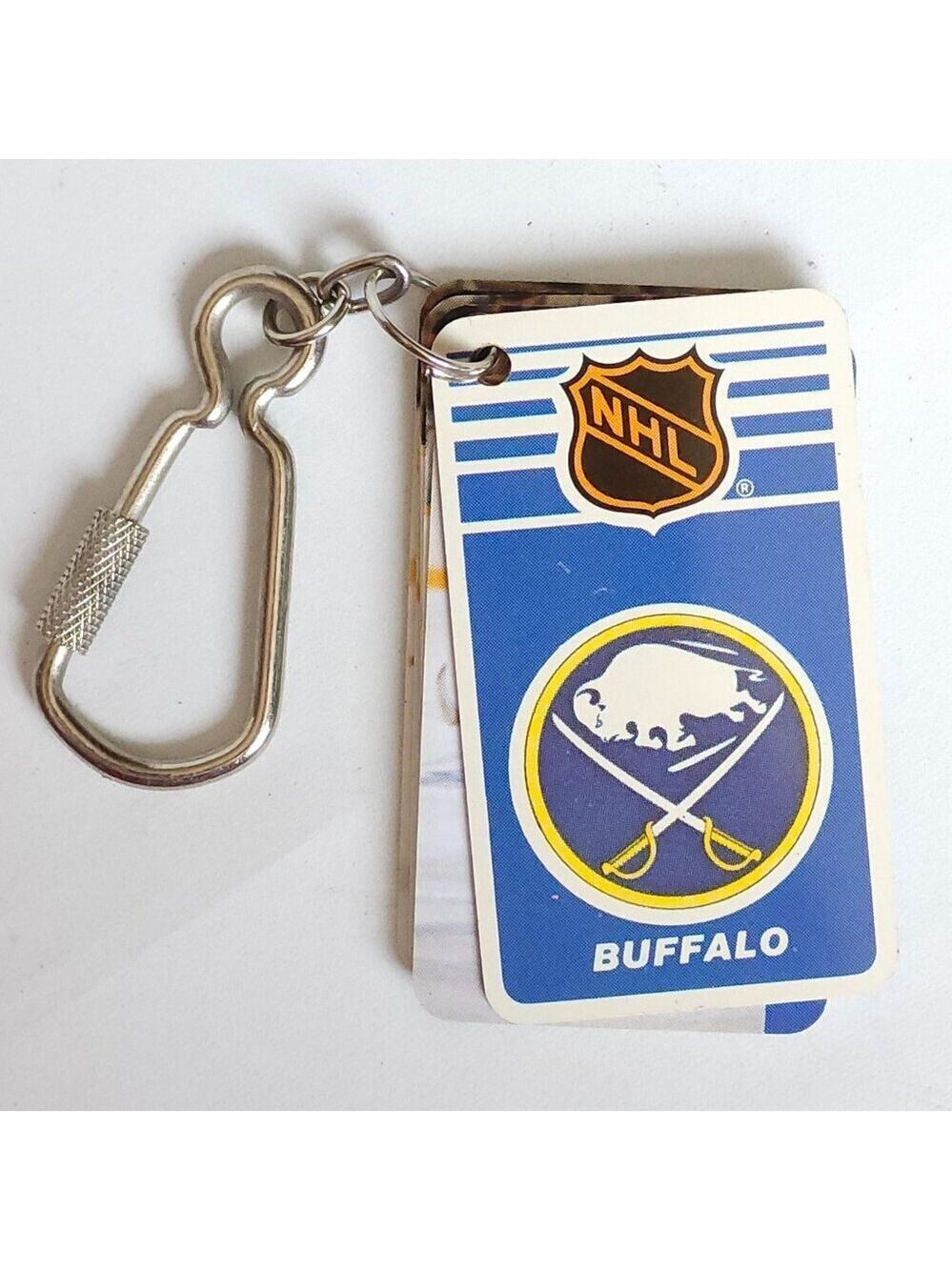 VINTAGE BUFFALO SABRES Key Chain Player Cards 1983